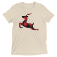 Plaid Reindeer (Retail Triblend)-Triblend T-Shirt-Swish Embassy