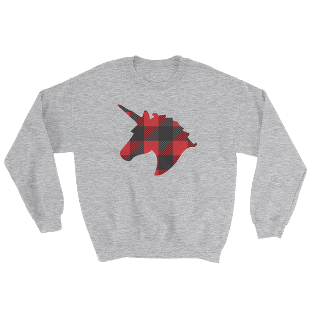 Plaid Unicorn (Long Sleeve)-Long Sleeve-Swish Embassy