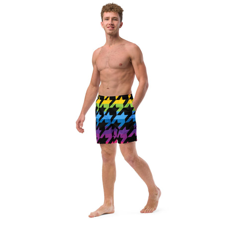 Pride Houndstooth (Swim Trunks)-Swish Embassy