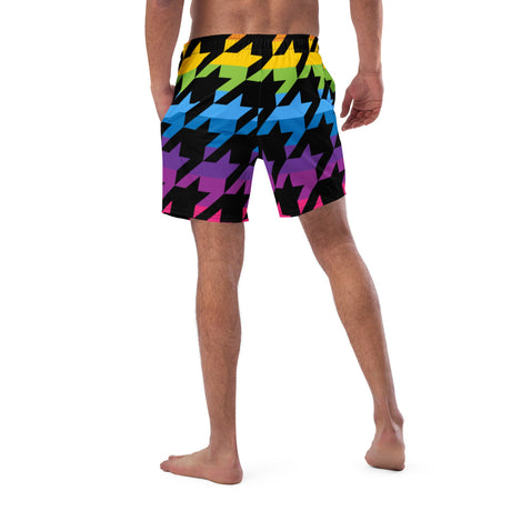 Pride Houndstooth (Swim Trunks)-Swish Embassy