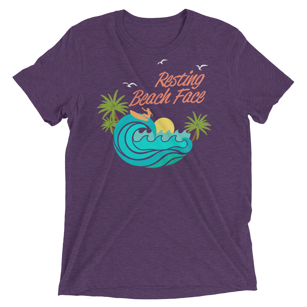 Resting Beach Face (Retail Triblend)-Triblend T-Shirt-Swish Embassy