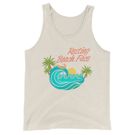 Resting Beach Face Tank (Personalize - Cruise Collection)-Swish Embassy