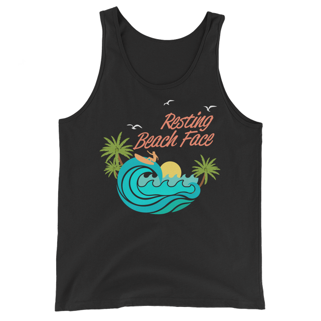 Resting Beach Face Tank (Personalize - Cruise Collection)-Swish Embassy