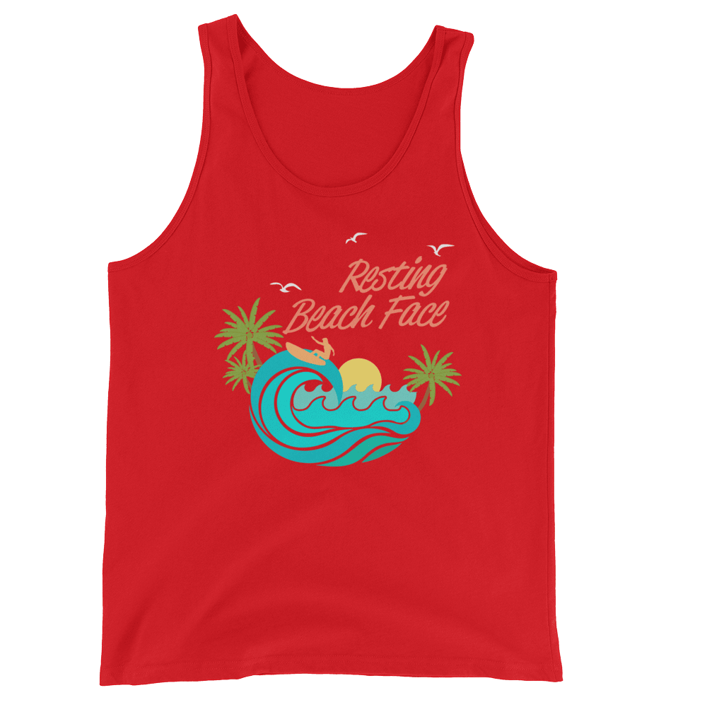 Resting Beach Face (Tank Top)-Tank Top-Swish Embassy