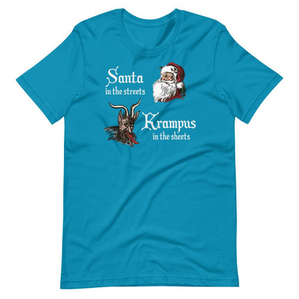 Santa in the Streets Krampus in the Sheets-Christmas T-Shirts-Swish Embassy