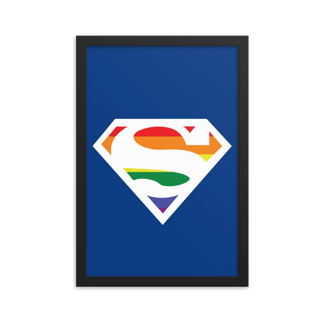 Super Gay (Framed poster)-Swish Embassy