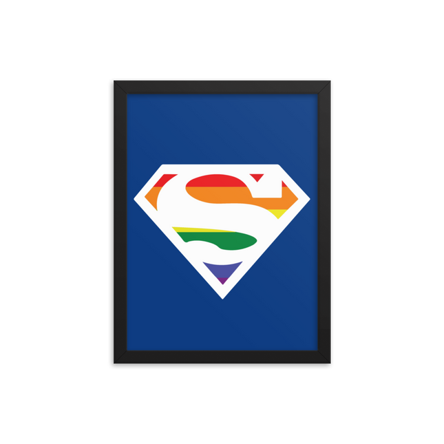 Super Gay (Framed poster)-Swish Embassy