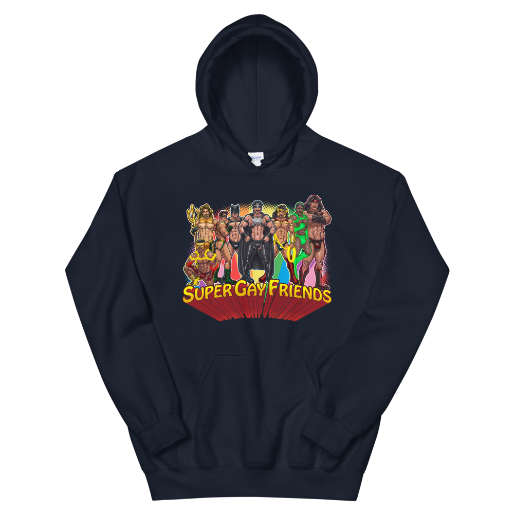 Supergay Friends (Hoodie)-Hoodie-Swish Embassy