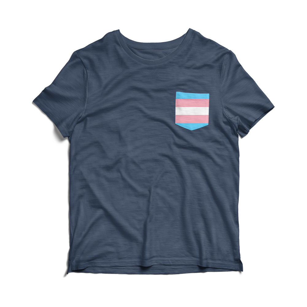 Trans Flag (Pocket Tee)-Pocket Tee-Swish Embassy