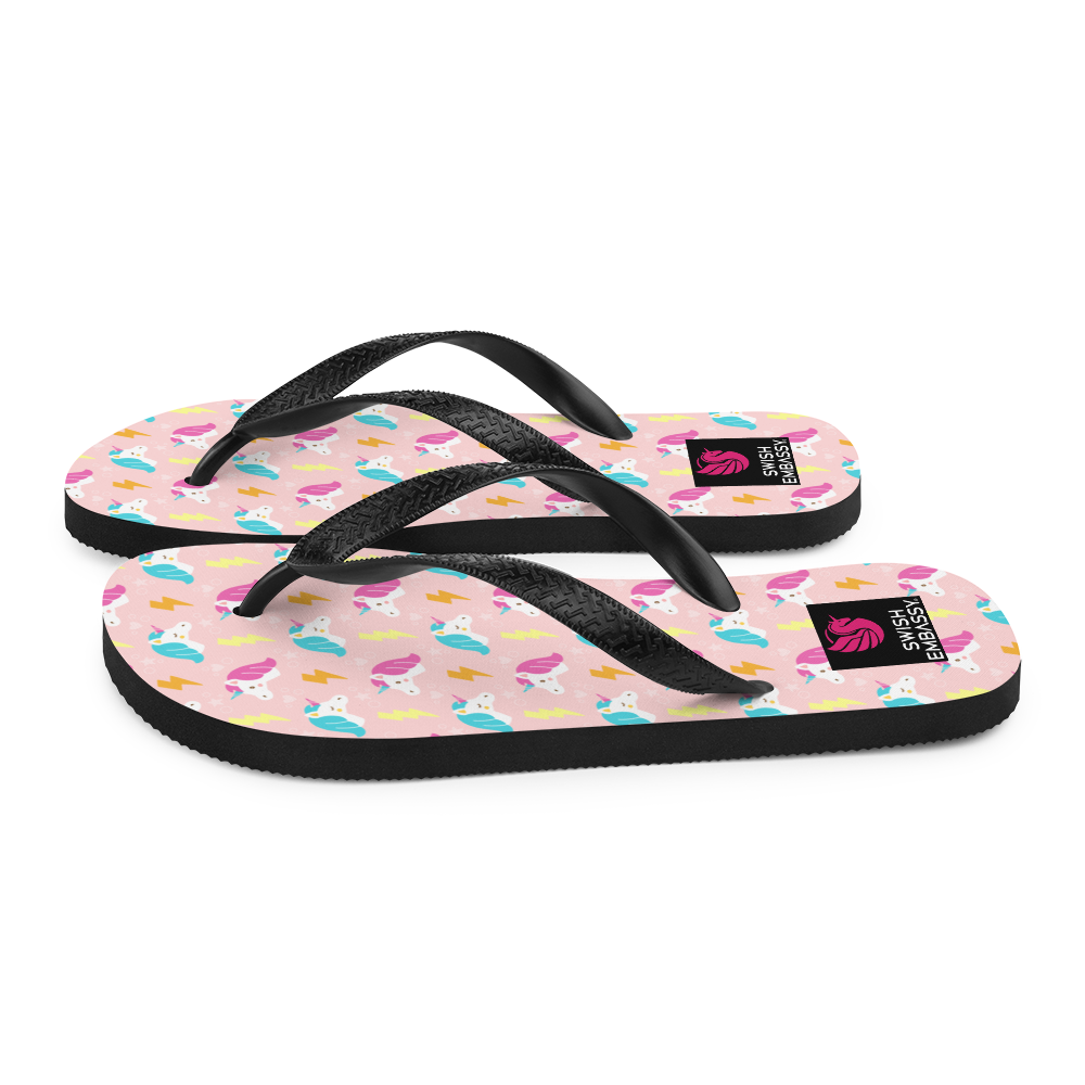 Unicorn Thunder (Flip Flops)-Flip Flops-Swish Embassy