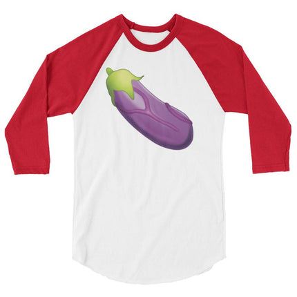Veiny Eggplant Emoji (Raglan)-Raglan-Swish Embassy