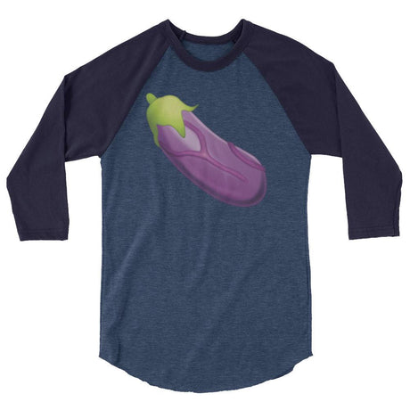 Veiny Eggplant Emoji (Raglan)-Raglan-Swish Embassy