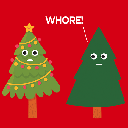 X-Mas Tree Shade-Christmas T-Shirts-Swish Embassy