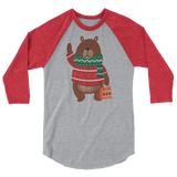 Christmas Bear (Raglan)-Raglan-Swish Embassy