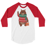 Christmas Bear (Raglan)-Raglan-Swish Embassy