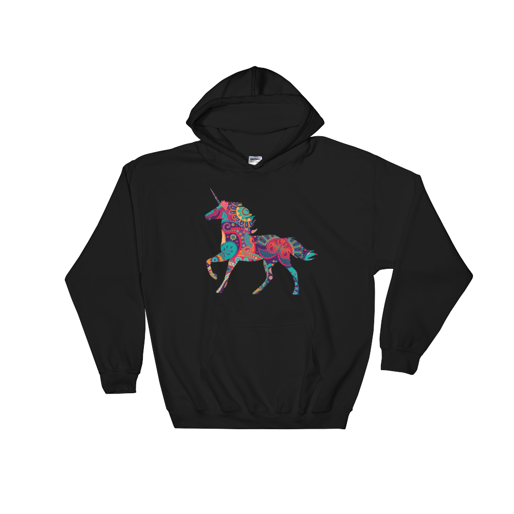 Paisley Unicorn (Hoodie)-Hoodie-Swish Embassy