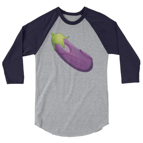 Veiny Eggplant Emoji (Raglan)-Raglan-Swish Embassy